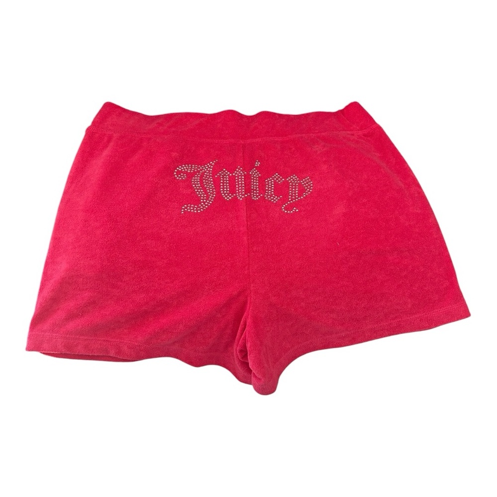 Juicy Couture NWOT Women's Pink Terry Cloth Shorts Sz L